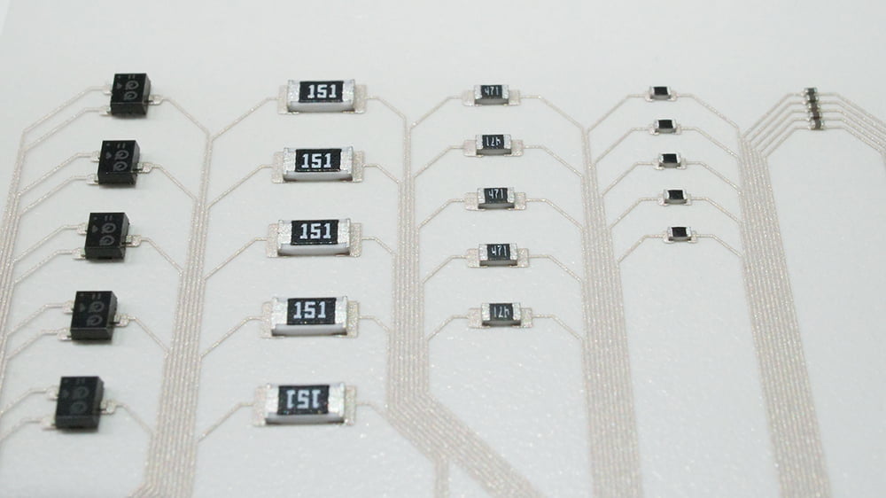 Image: SMT on low heat resistance substrate (PET)