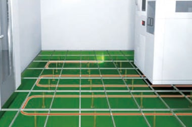 Installation under free-access raised flooring