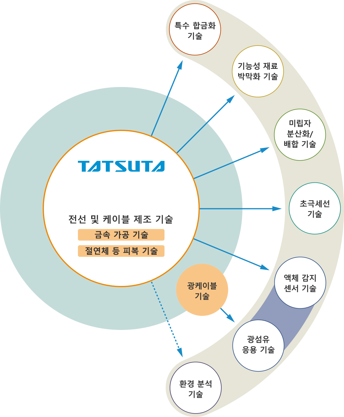 사업 분야의 다이어그램